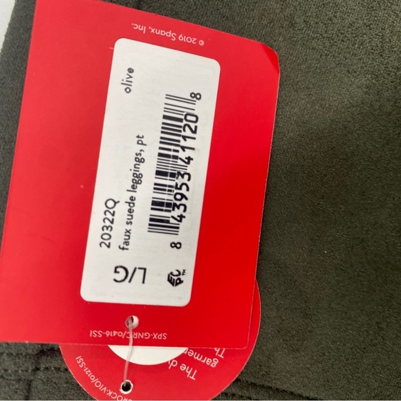 Spanx Faux Suede Olive Army Green size Lp - Picture 11 of 13